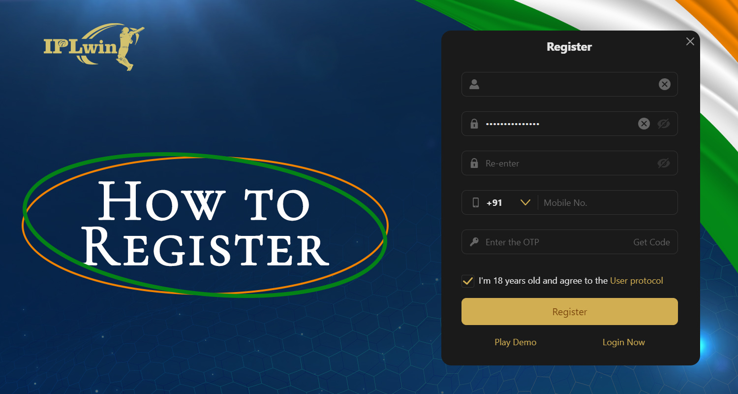 Instructions for Indian users on how to create a new account on IPLwin 
